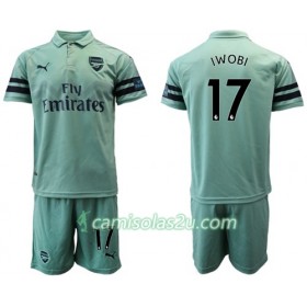 Camisolas de Futebol Arsenal Iwobi 17 Criança Equipamento 3ª 2018/19 Manga Curta